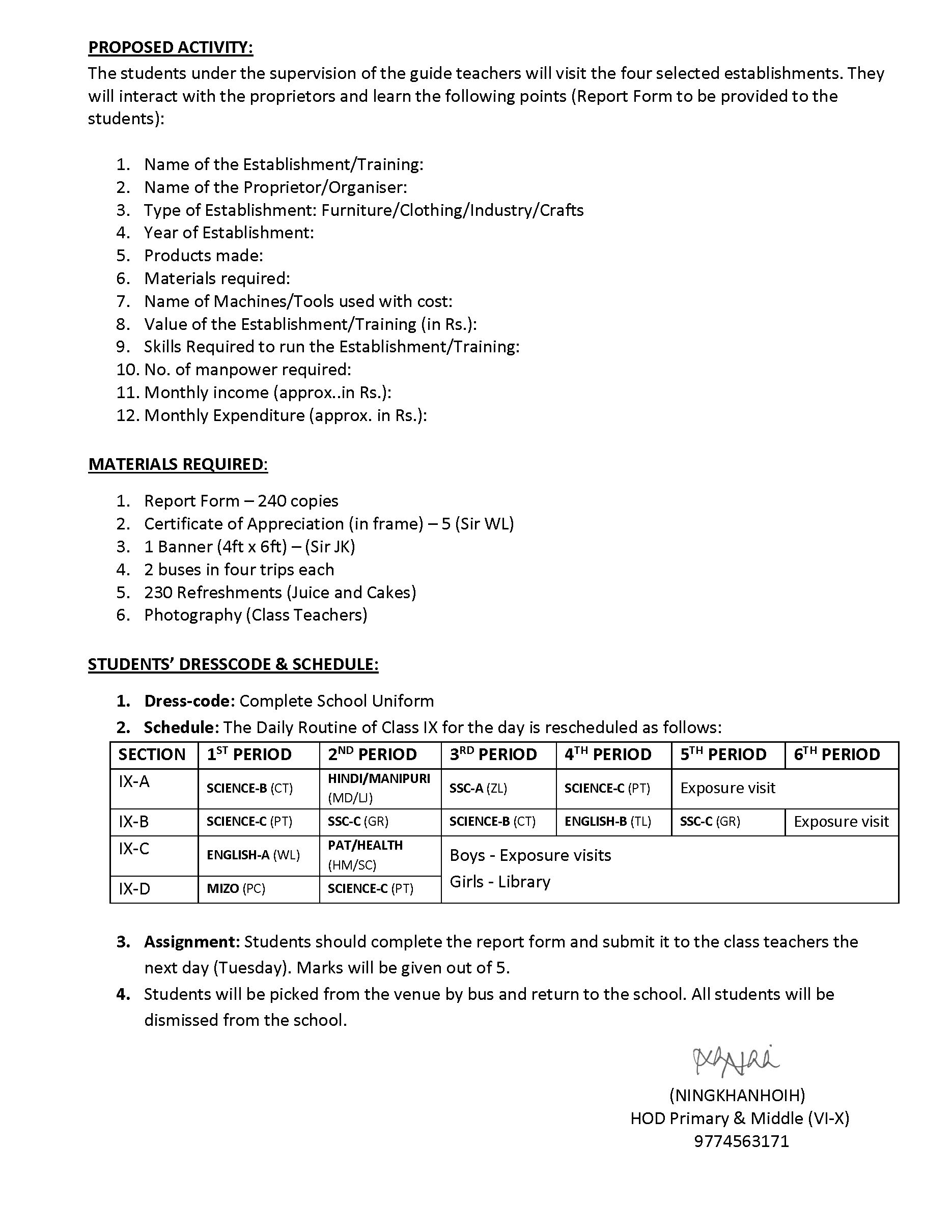 29. Conduct of WE or SEWA Activity Class IX Page 2